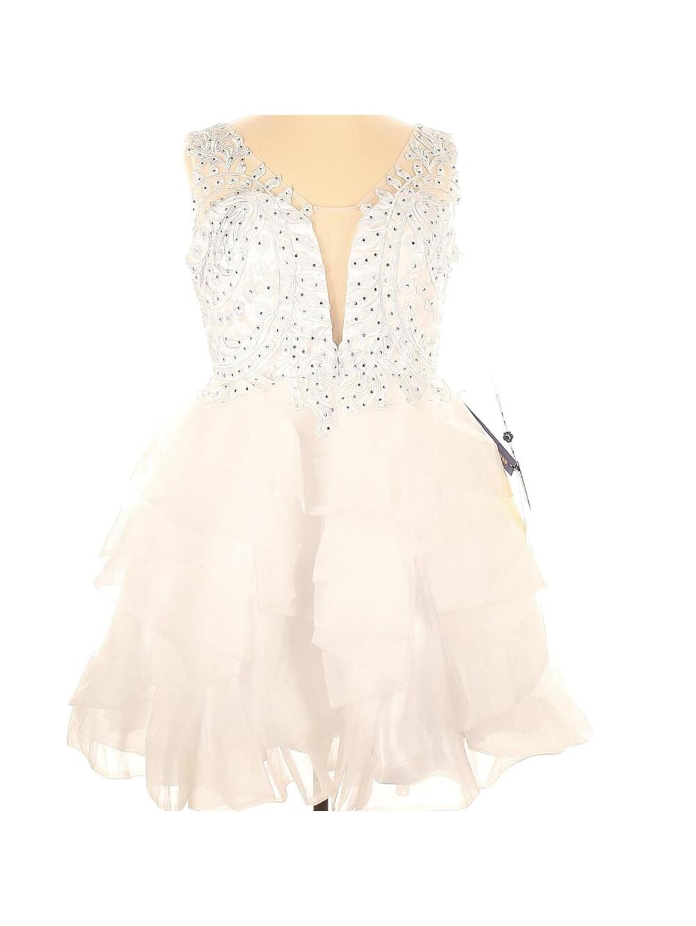 Queen Royal Apparel Size 16 Ivory Cocktail Dress